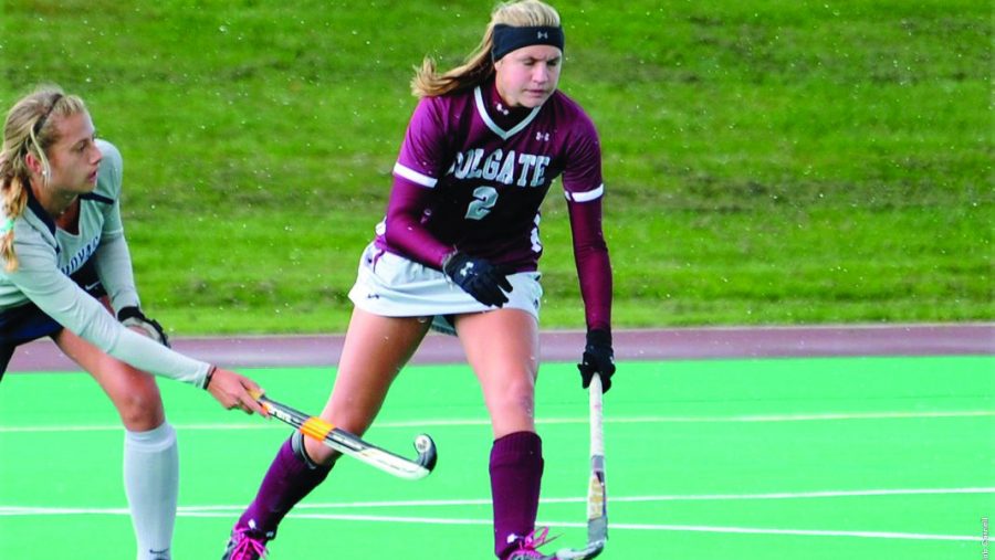 Junior forward Emily Brash attempts to lead the Raiders to victory against the Hoyas by creating some offensive opportunities; although she tallied a goal herself, the Raiders fell to Georgetown in a very close match.
