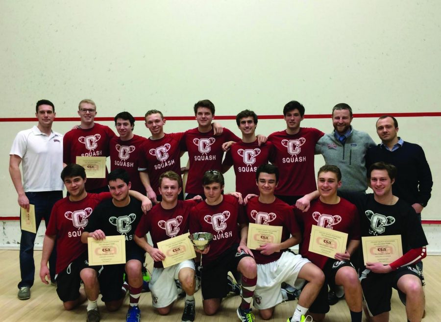 The men’s squash team this past weekend won the Squash National Championship; the team ranked 50th in the country. 