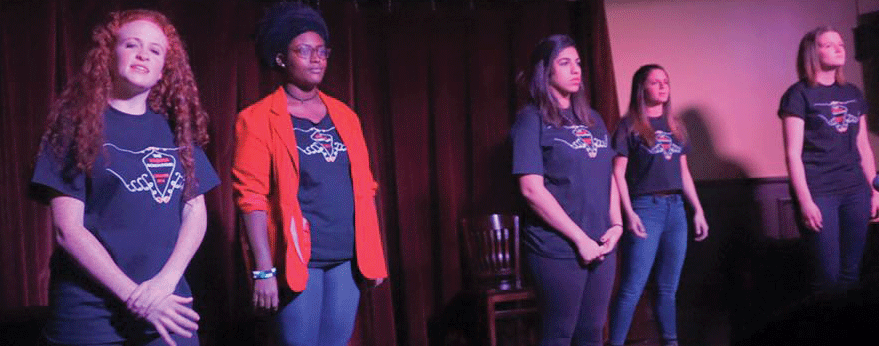 Students of The Vagina Monologues performed an emotional rendition of “They Beat the Girl Out of my Boy,” keeping the audience engaged.