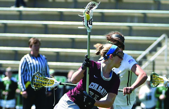Senior attack Taylor Fischer tallied two goals for the Raiders in their ultimate 11-7 loss at  Drexel University.