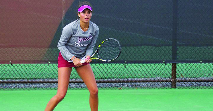 First-year Lauren Hyland, with the help of her doubles partner senior Jennifer Ho, was successful in taking on the top pair for Holy Cross in what would lead to a 6-1 Colgate victory over the Crusaders.  