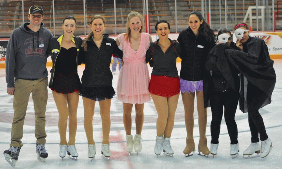 Members of Colgate’s Figure Skating Club pose for a photo after giving a stunning performance on the rink. 