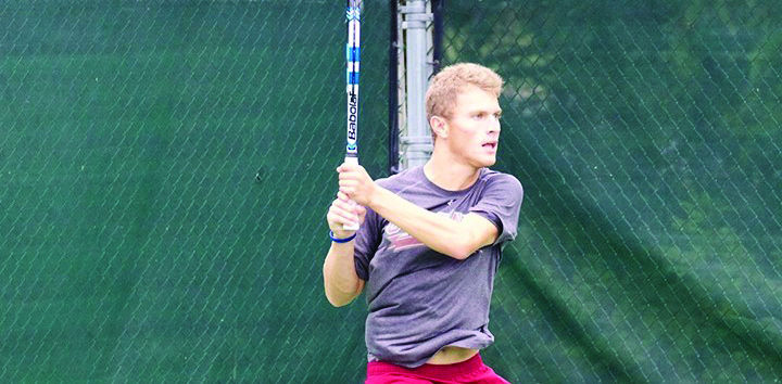 First-year+Noah+Rosenblat%2C+with+sophomore+Jacob+Daugherty%2C+won+the+first+doubles+match+against+Lafayette+and+then+won+his+No.+3+singles+match+to+help+lead+the+Raiders+to+an+impressive+7-0+victory+over+the+Leopards.%C2%A0