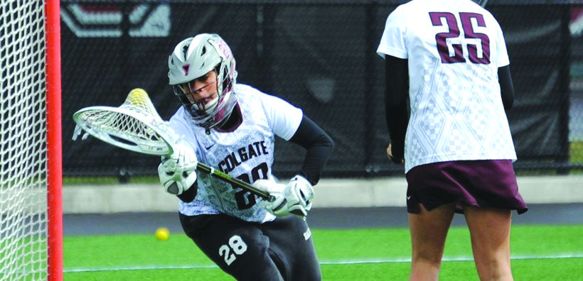 First-year+goaltender+Asil+Asfour+tallied+four+saves+against+Loyola+and+led+the+team+in+ground+balls.+Although+the+Raiders+were+able+to+generate+some+offensive+opportunities%2C+Loyola+was+dominant+and+beat+Colgate+11-6.%C2%A0