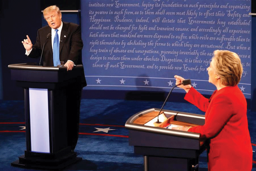 Donald Trump and Hillary Clinton met at Hofstra University for the first of several scheduled debates. The next debate will be on Sunday, October 9.