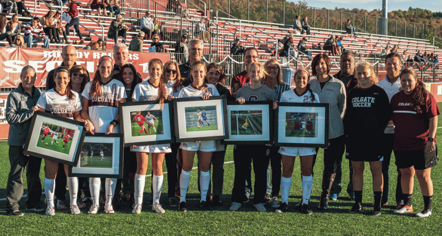 Six players for the women’s soccer team were honored in a Senior Day pregame ceremony with their family members to mark the end of their careers with the Raiders. 