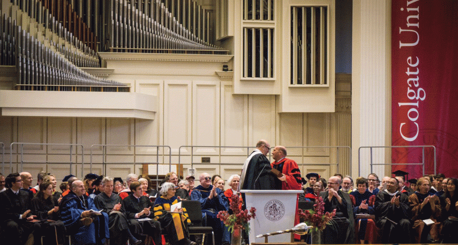 Faculty, staff, alumni and students gathered in the Colgate Memorial Chapel for the inauguration of the university’s new president on Friday, September 30.