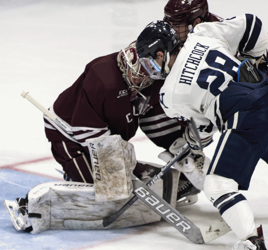 Senior goaltender Charlie Finn played an integral role in the Raiders’ victory against Yale, stopping 36 of 37 shots.