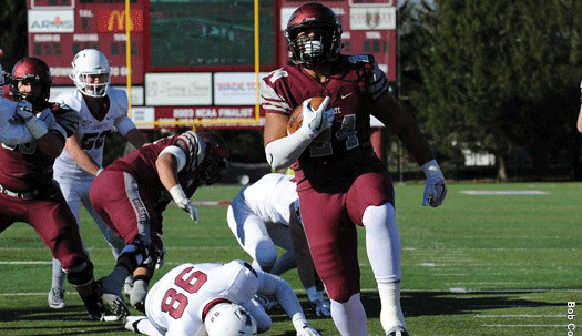 Senior tailback John Wilkins scored a pair of touchdowns on Saturday as the Raiders defeated Lafayette with little difficulty. This game marks the second to last home contest for members of the Raiders’ senior class.
