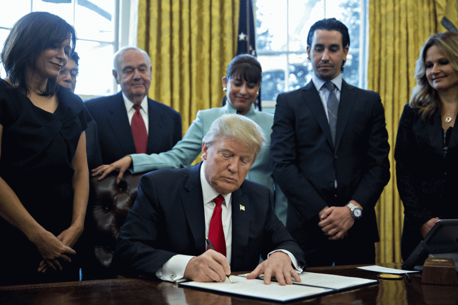 President Trump’s most recent executive order incites outrage, shock and surprise, barring entry for immigrants from seven Muslim-majority countries.