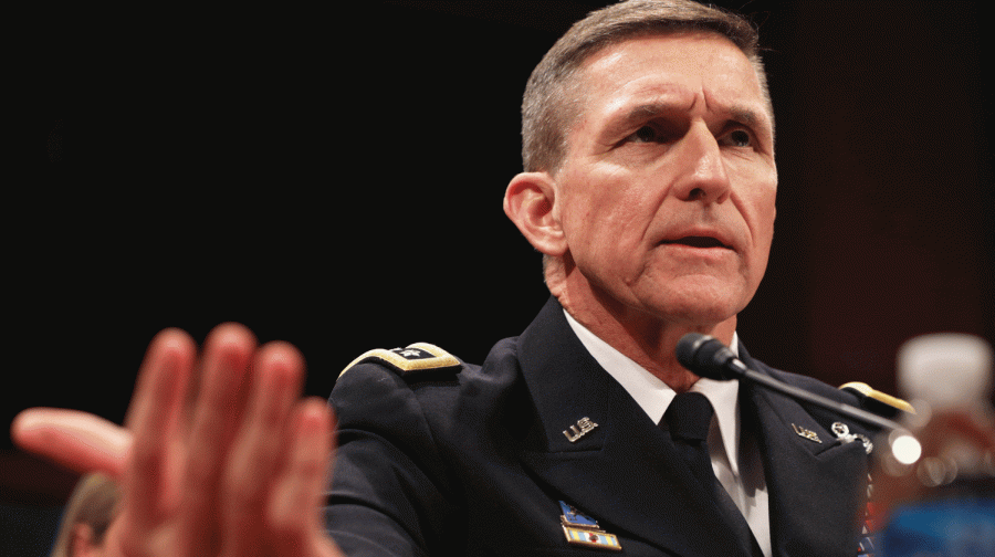 Professor+Rostow+considers+the+implications+of+Flynn%E2%80%99s+alleged+collusion+with+Russia.+Flynn+pictured+above.