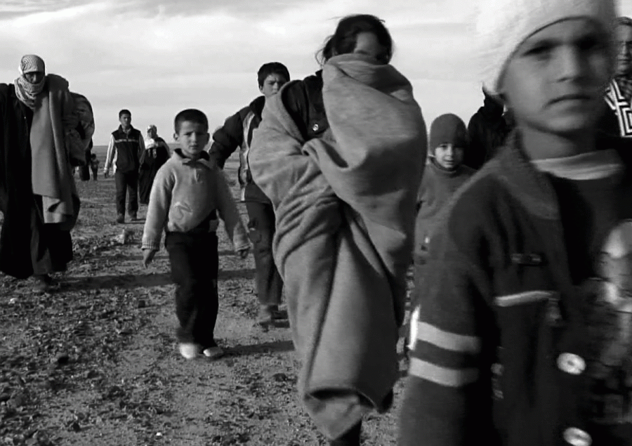 A poignant scene from this film shows the hardships that refugee families around the world face.