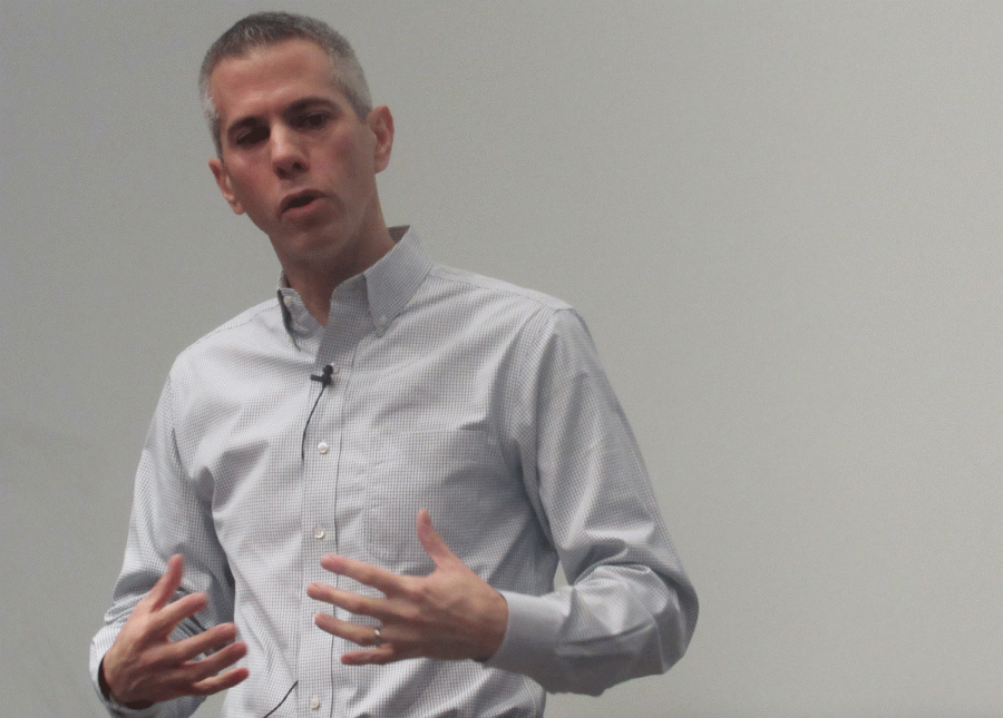 Democratic congressional candidate Anthony Brindisi spoke at a Town Hall event at Colgate, co-hosted by the College Democrats. Brindisi will challenge Republican incumbent and Colgate alumna Claudia Tenney  ‘83. 