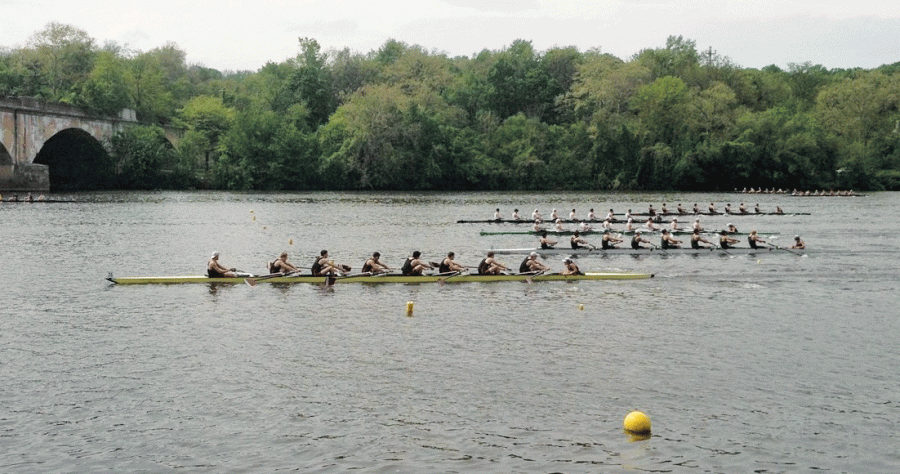 The rowing team traveled to Philadelphia for its first competition since its suspension, bringing home the Murphy Cup Petite Final trophy.  