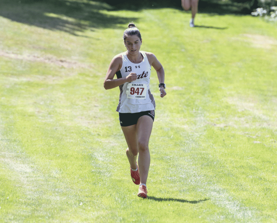 Pictured above is junior Vicky Martinez, who paced all Colgate women’s runners over the weekend with an overall time of 23:26. Martinez will look to emulate her success at Albany next week, where she PR’d during her freshman year.