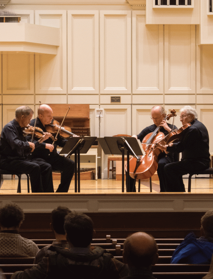 Returning for yet another semester, the Manhattan String Quartet held a free performance to showcase their impressive violin and viola playing.