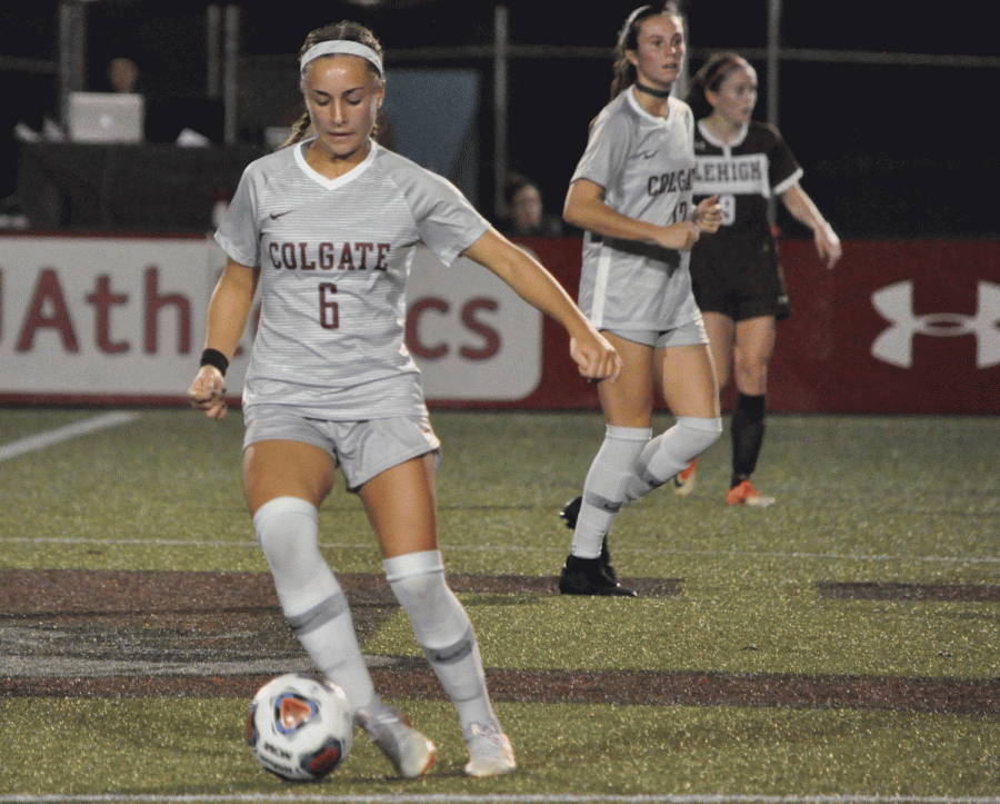 Pictured above is freshman midfielder Hannah Pinkus. Despite falling in the semi-finals,the Raiders finished with the best record in the Patriot League.