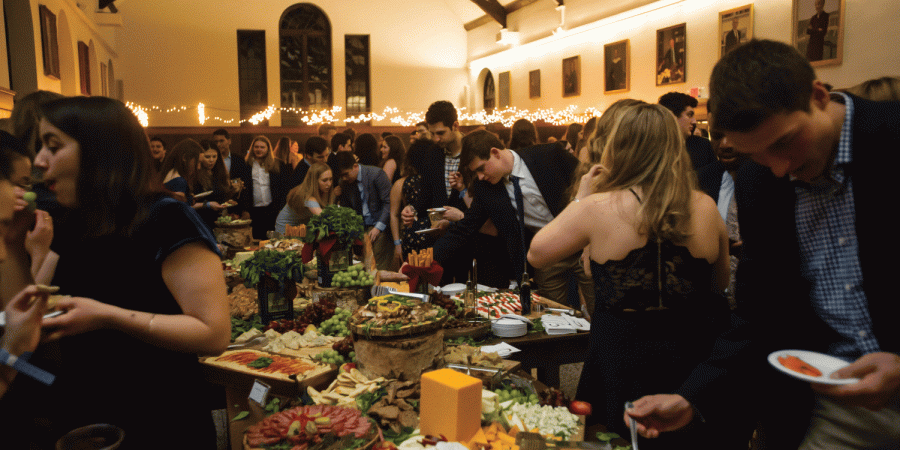 Seniors+enjoyed+food+catered+by+Chartwells+and+dancing+to+celebrate+their+upcoming+graduation.