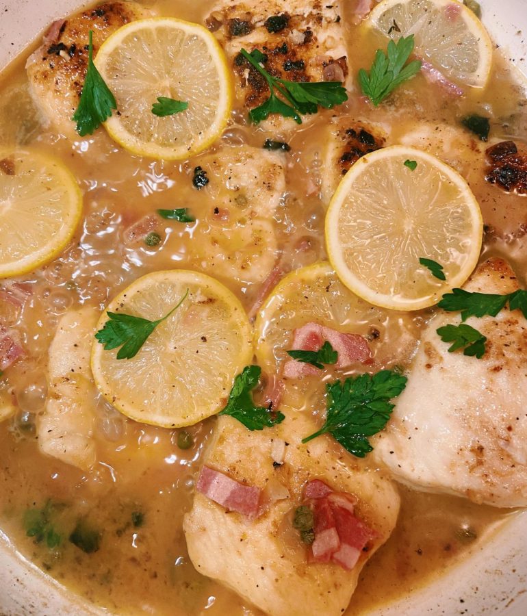 The Gate Plate: Crusted Lemon Chicken Piccata 