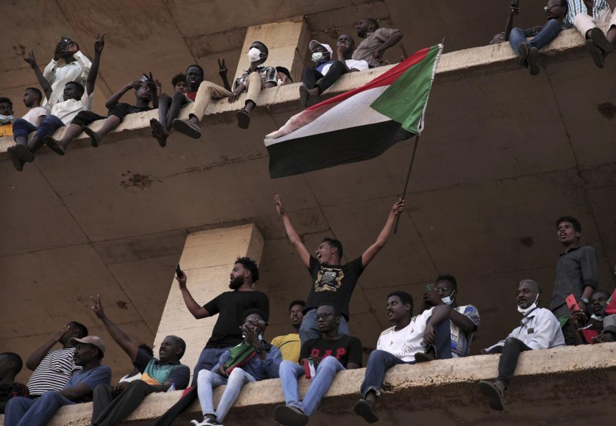 FIGHTING FOR DEMOCRACY: Residents of Sudan participate in a pro-democracy protest outside Khartoum on Oct. 30.