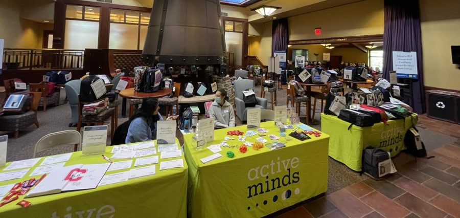 SEND SILENCE PACKING: Hoesterey organized an exhibit to promote mental health resources.