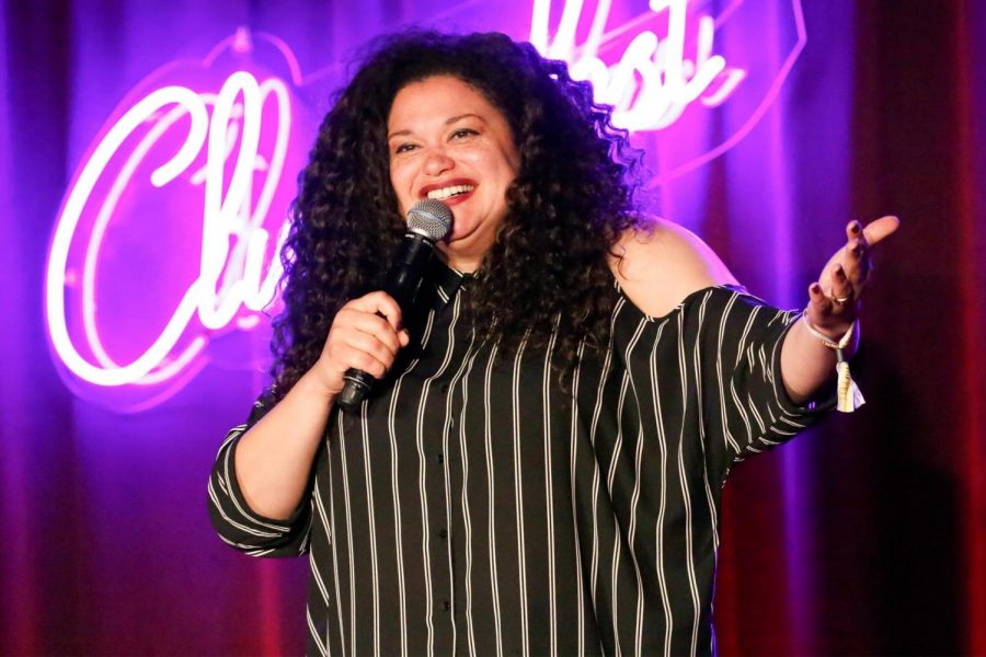 MICHELLE BUTEAU VISITS COLGATE: The stand-up comedian is best known for hosting the Netflix reality-TV show 