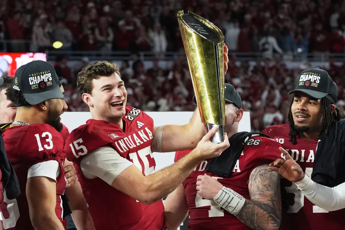 LOSERS NO MORE: Fernando Mendoza carriers Indiana to beat Miami and secure their first national champions.