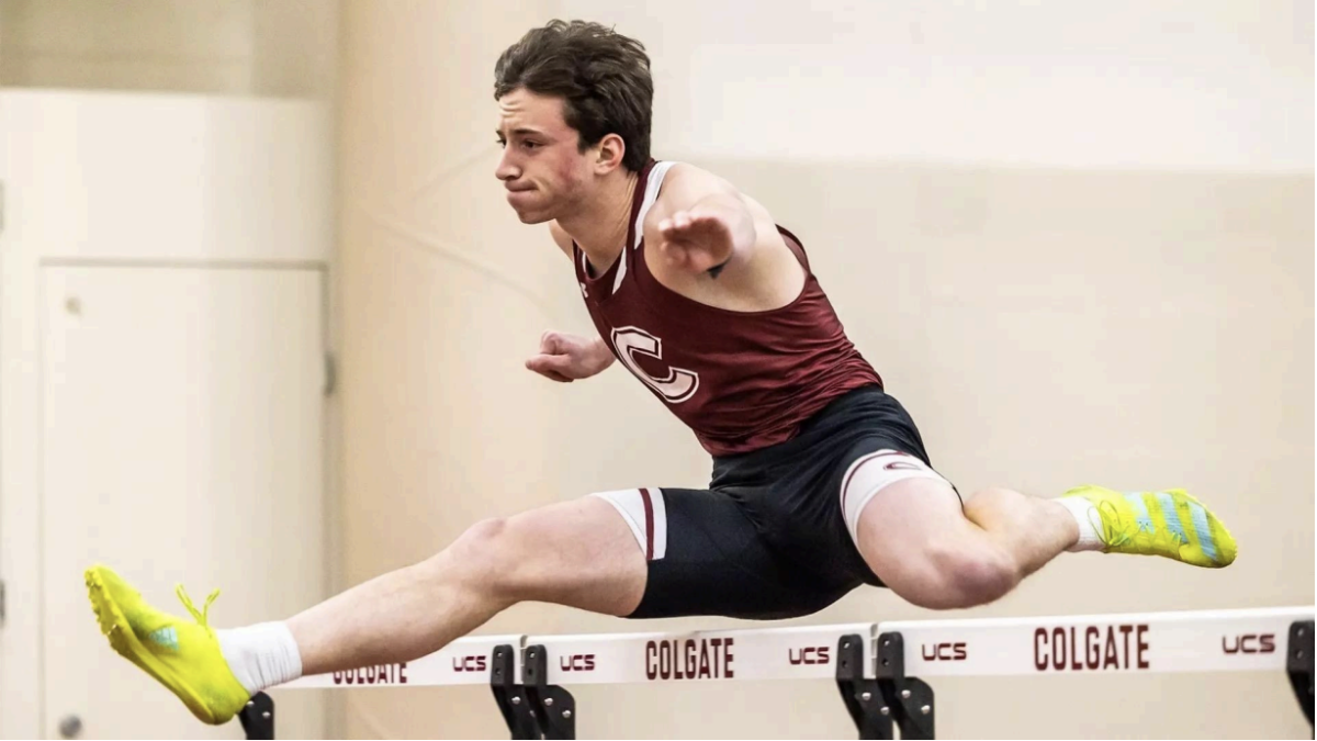 Senior Samuel Epstein at the recent Suffolk Ice Breaker Challenge meet
